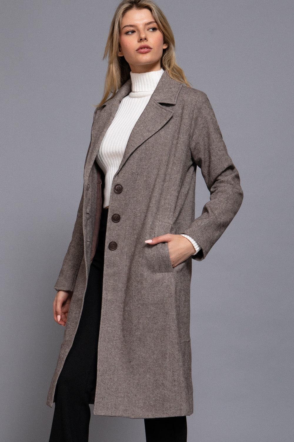 Abrigo Long Coat Clásico Invierno